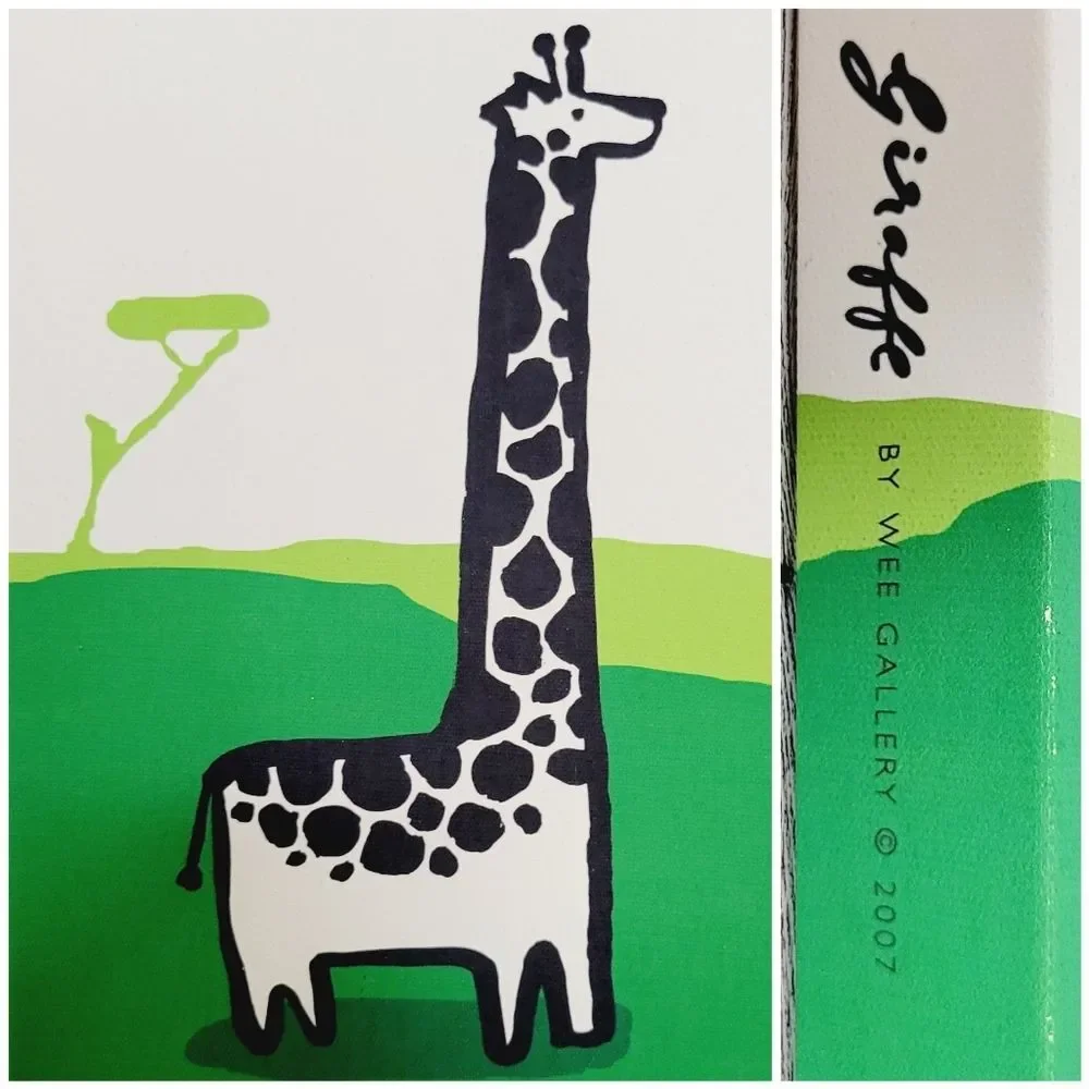 Wee Gallery 3-Piece Safari Animals Nursery Canvas Paintings Wall Art Decor 9x12